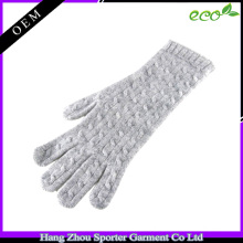 16FZCG05 cable knit glove women imitation cashmere wool glove